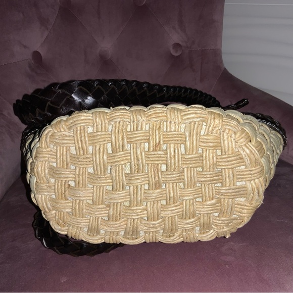 Brighton Woven Straw & Embossed Leather Shoulder Bag - Picture 5 of 15
